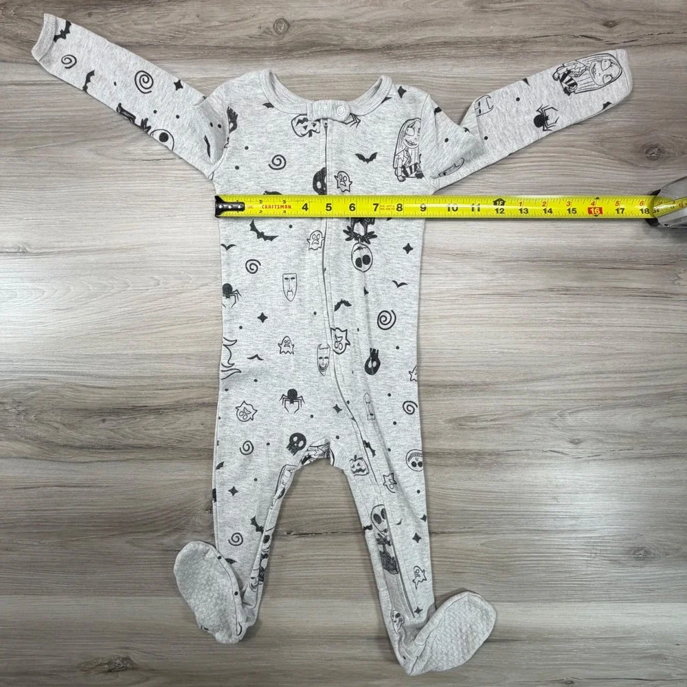 Disney Baby 24M Halloween‎ Footed Pajamas Sleepsuit Ghosts Bats Skulls